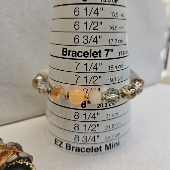 SET! Chico's Chunky Mixed Bead Necklace with Gemstone Stretchy Bracelet SET! - Picture 16 of 16